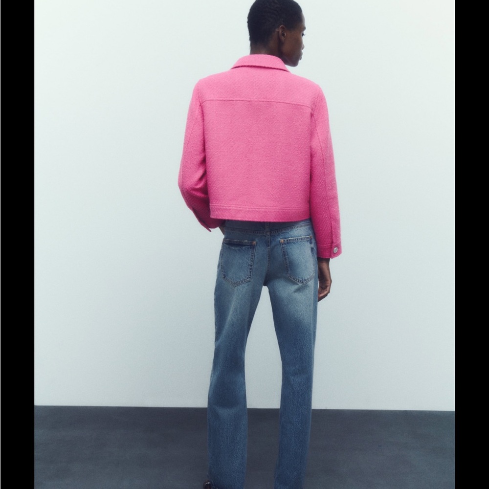 ZARA SHORT TEXTURED JACKET - Picture 4 of 10